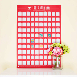 100 Dates Scratch Poster