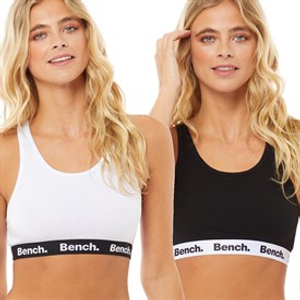 Bench Womens Angelina Two Pack Bras White/Black