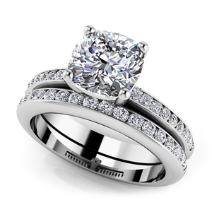 Lovely Cushion Cut Bridal Set