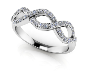 Woven Diamond Anniversary Ring