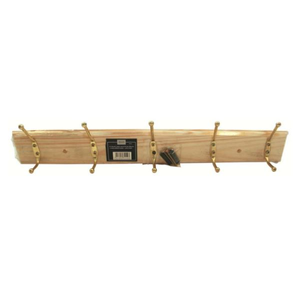 5 Hook Hat & Coat Rack - Pine