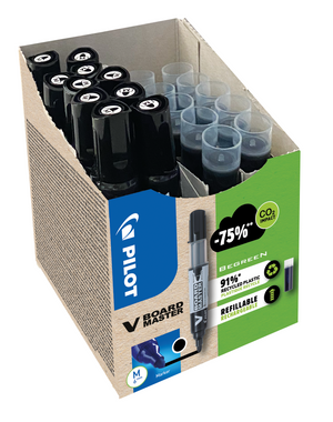 Pilot V-Board Master Bullet Tip Bonus Pack - Black - Pack of 10