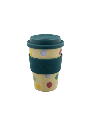 Polka Dot Rice Husk Travel Cup