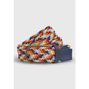 Oxford Blue and Multicoloured Stretch Woven Belt