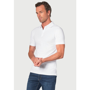 Hampton White Stretch Cotton Polo Shirt
