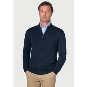 Columbus Navy Zip Through Cardigan