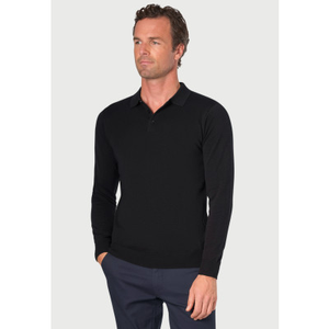 Casper Black Long Sleeve Polo Shirt