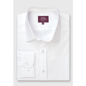 Tailored Fit White Cotton Shirt