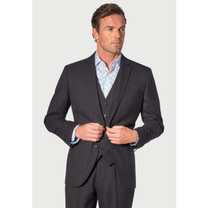 Tailored Fit Wells Charcoal Wool Blend Suit Jacket