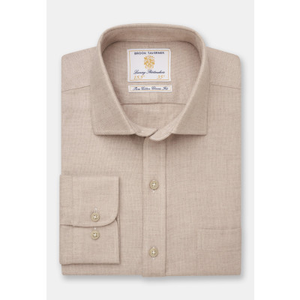 Regular Fit Sand Cotton Melange - Three Sleeve Lengths Available