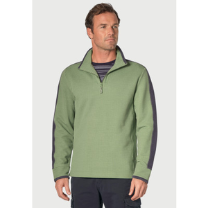 Cork Apple Cotton-Rich Zip Neck Sweatshirt