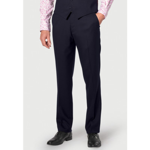 Tailored Fit Wells Navy Wool Blend Suit Trousers