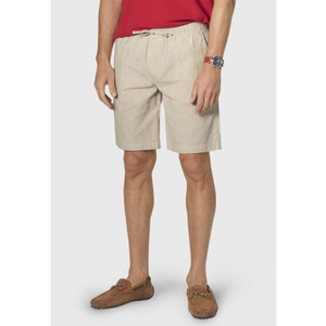 Cowdrey Stone Stretch Linen Drawcord Shorts