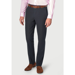 Tailored Fit Amiss Navy Linen Stretch Cotton Trousers