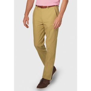 Tailored Fit Amiss Sand Linen Stretch Cotton Trousers