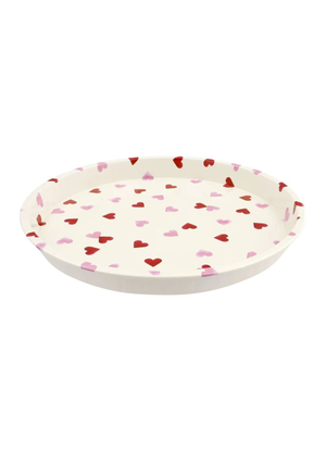 Pink Hearts Round Tin Tray