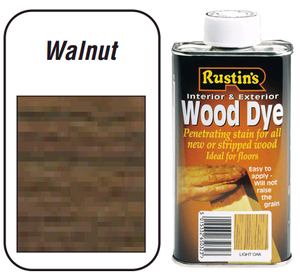 Rustins Wood Dye For Interior & Exterior - Walnut 250ml