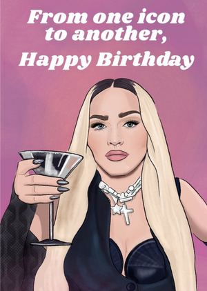 From One Icon To Another Birthday Card