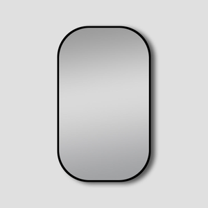 Framed Mirror 600x900mm Oval Matte Black