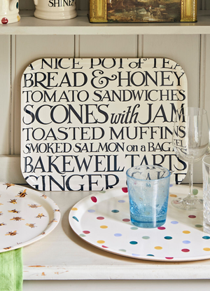 Black Toast Rectangular Birch Tray
