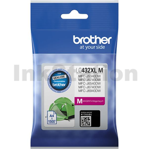 Genuine Brother LC-432XLM Magenta High Yield Ink Cartridge - 1,500 pages