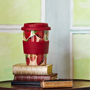Strawberries Rice Husk Travel Cup