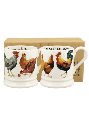 Rise & Shine Set Of 2 1/2 Pint Mugs Boxed