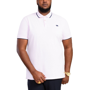 D555 Mens Hamford Big & Tall Pique Short Sleeve Polo Shirt Top - 6XL / Pink