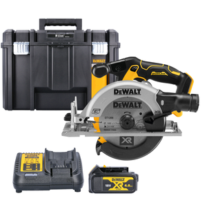 DeWalt DCS565 18V XR Cordless Brushless 165mm Circular Saw With 1 x 4.0Ah Battery, Charger & TSTAK VI Case