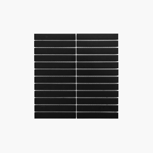 Porcelain Mosaic Kit Kat 22x145mm Matt Black