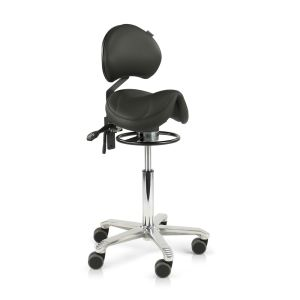 Amazone Balance Stool High Seat with Backrest - Black