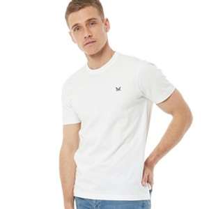 Crew Clothing Mens Round Neck T-Shirt White