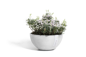 ECOPOTS Brussels - 30 (Ø) x 14 (H) cm, White Grey