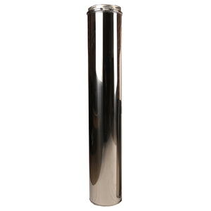 6 Inch (150mm) Twin Wall 1000mm Pipe Inc Locking Band