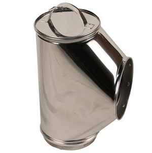 6 Inch (150mm) Twin Wall 90 Degree Tee (with Plug) Inc Locking Band