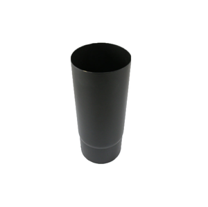 0.25 metre Straight 4 Inch Plain Black Flue Section