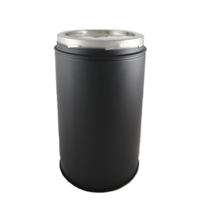 5 Inch (125mm) Black Twin Wall 500mm Pipe Inc Locking Band