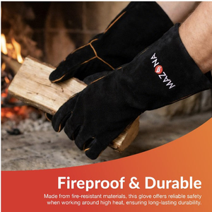 Mazona Stoves wood burner heat resistant single black glove