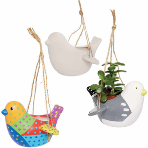 Bird Ceramic Hanging Flowerpots