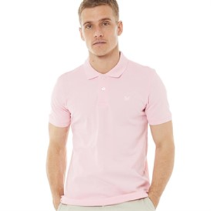 Crew Clothing Mens Melbury Solid Polo Shirt Pink