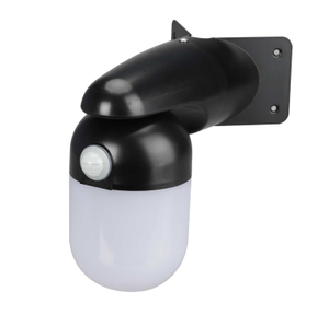 10W LED Well Glass Fitting with PC Diffuser Black and PIR 4000K