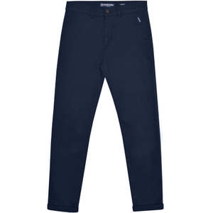 Lambretta Mens Straight Leg Twill Stretch Chinos - 38 R / Navy
