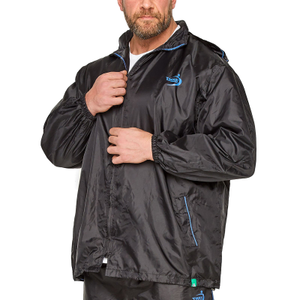 D555 Mens Zac Big & Tall Packaway Waterproof Rain Jacket - 8XL / Black