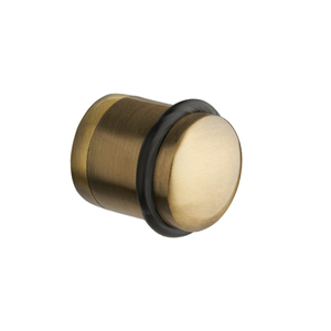 Cylinder Door Stop - Antique Brass - Floor Mounted - Hardware Solutions