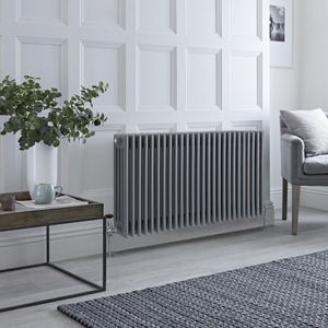 Milano Windsor - Horizontal Traditional Column Radiator - 4 Column - 600mm x 1190mm - Anthracite