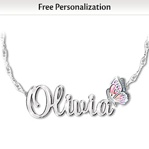 Charming Touches Butterfly Personalized Necklace