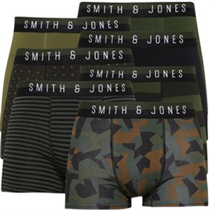 Smith And Jones Mens Vangone Seven Pack Boxers Assorted