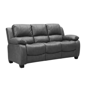 Valerie Grey Leather 3 Seater Sofa