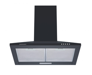 A Energy Rated - 60cm Chimney Cooker Hood with Extractor Fan - Matt Black