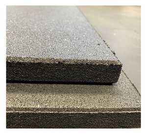 Gym Flooring - Black Rubber Floor Tiles 1m x 1m